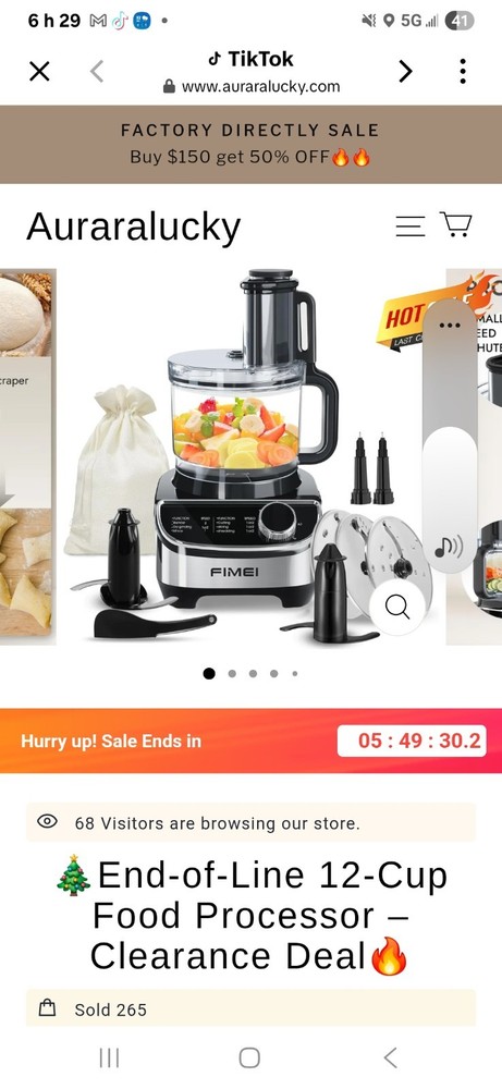FIMEI 12-Cup Food Processor, Attachments, Black Silver, Chop Slice Shred