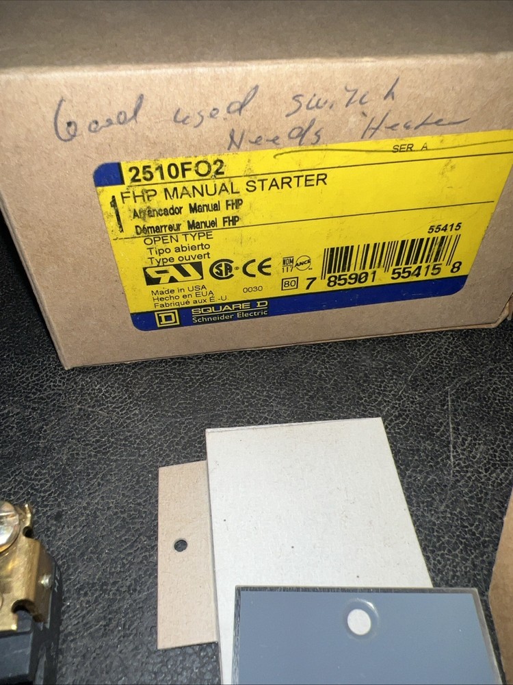 Square D 2510FO2 FHP Manual Starter