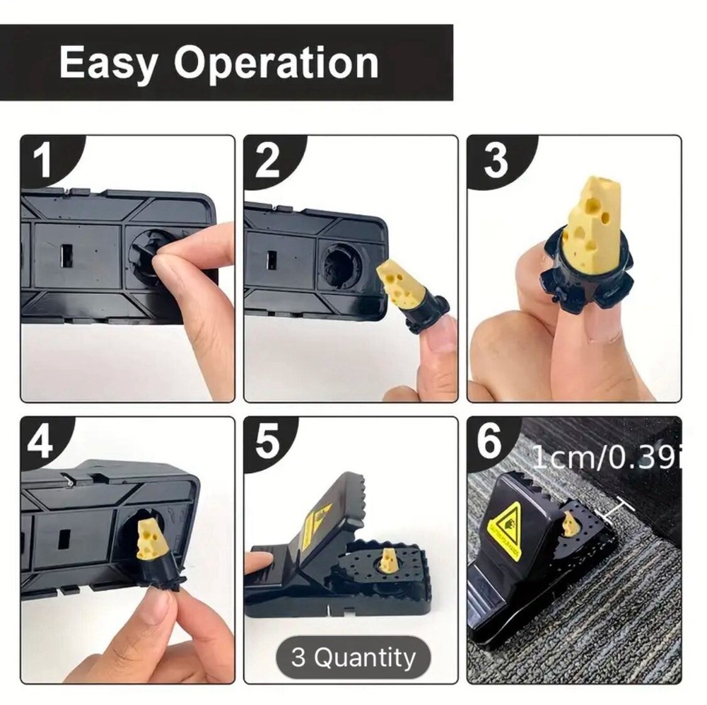 4 Pcs Quick Effective Safe Mouse Traps, Indoor Mice Catcher