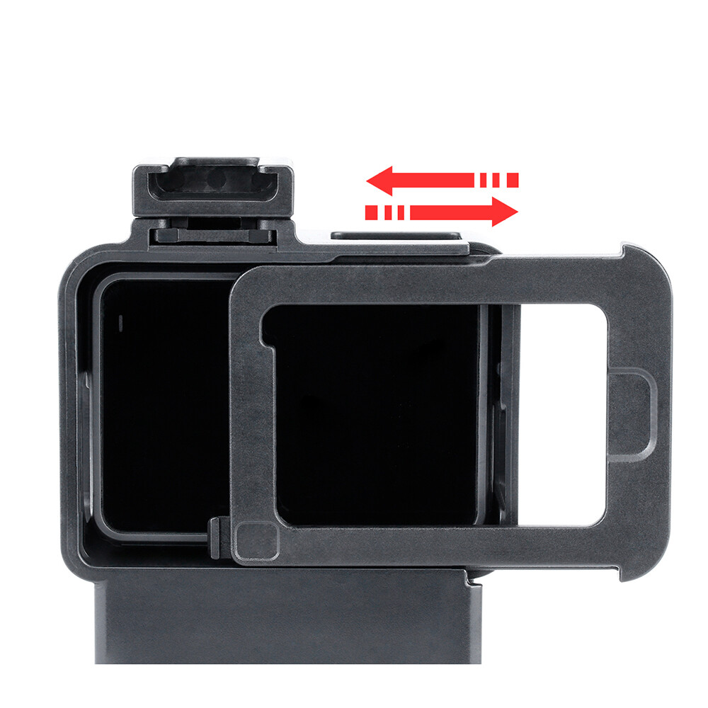 Vlog Case Action Camera Housing Shell Vlogging Cage Frame with Cold Shoe Mount