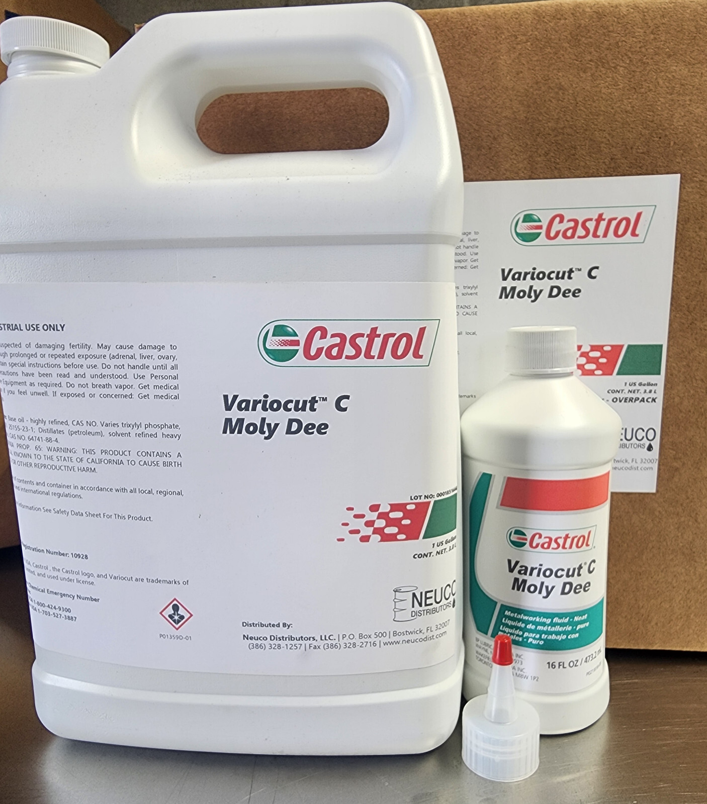 Castrol Variocut C Moly Dee, Liquid, gallon and pint combo