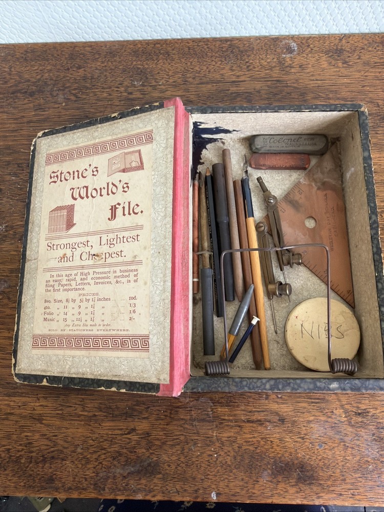 Antique Drawing Office Set Desk Set
