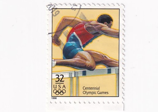 STAMP US SCOTT 3068p "Men's Hurdles" 32 CENT 1996 USED