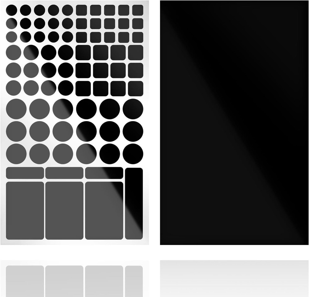 LED Light Dimming Stickers - 2 Sheets for 50% Brightness Control (Black & White)