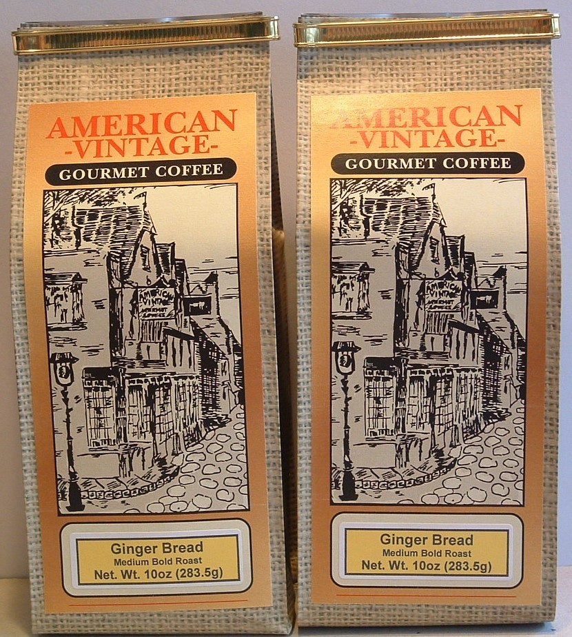 Ginger Bread 2/10oz ground Dessert Coffee Fresh Roasted Medium Bold