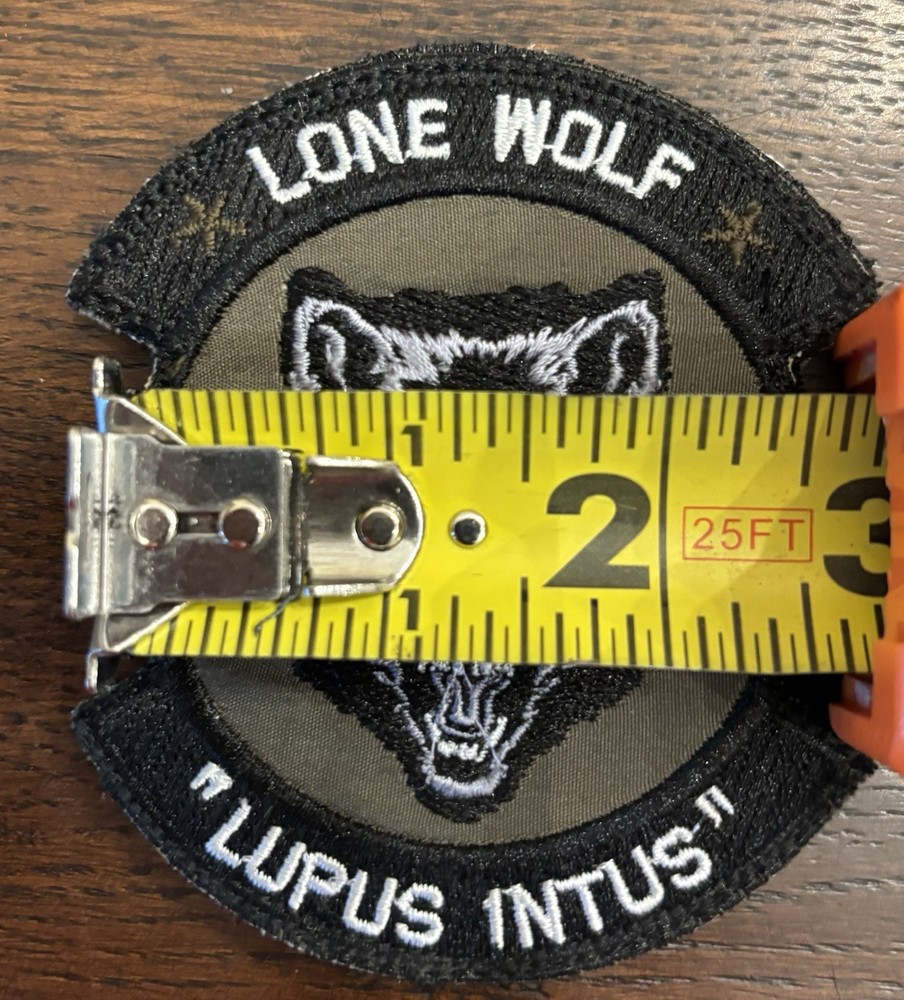 Iraq US Army Lone Wolf “Wolf Within” Patch- ~3”x3.5” Hook Back New