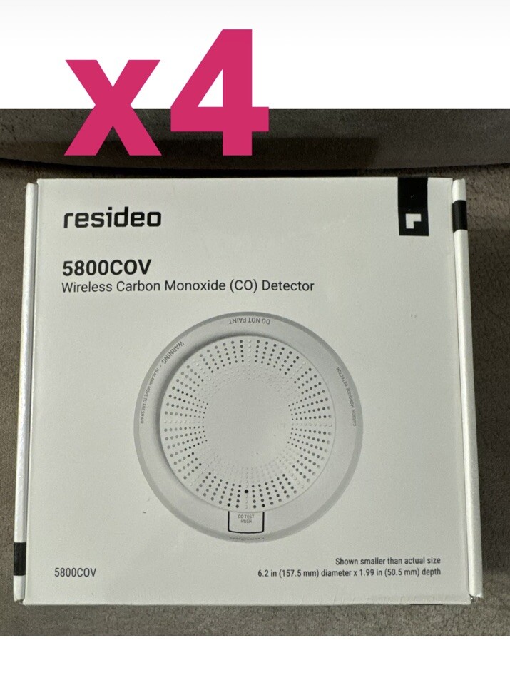 Lot Of 4 * Resideo Honeywell 5800COV Wireless CO Detector Carbon Monoxide 5800CO