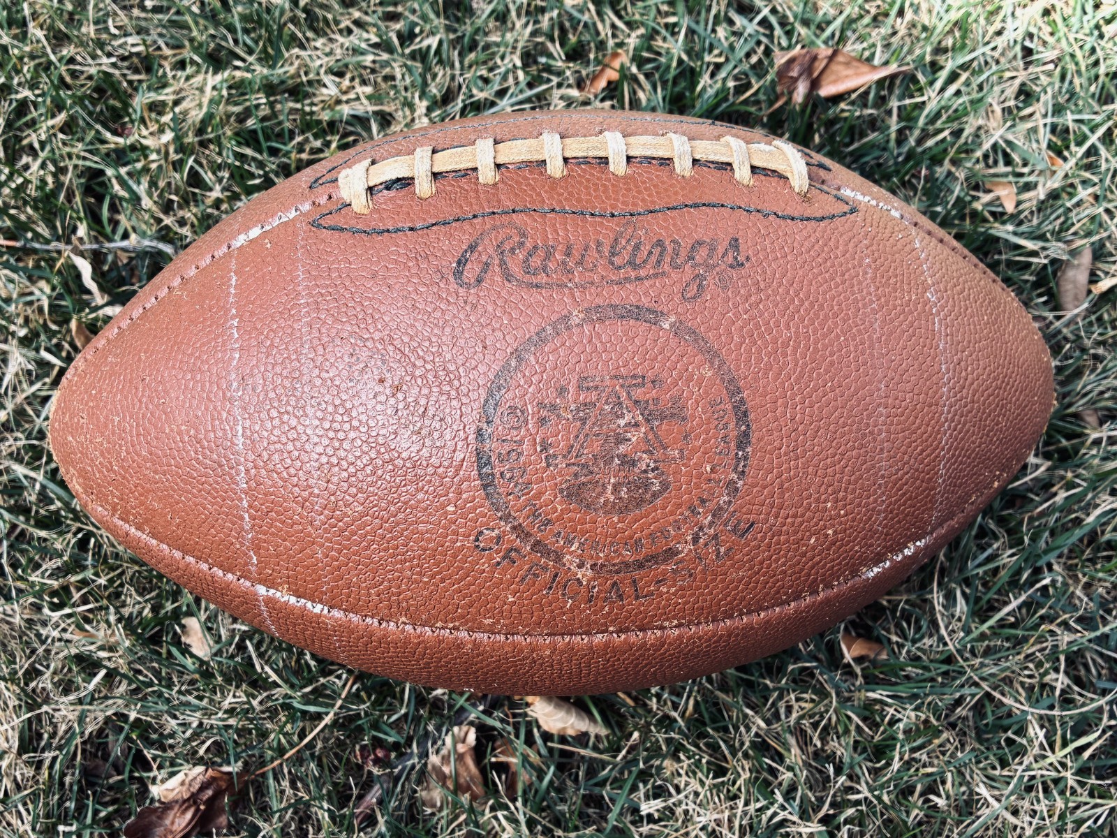 Vintage 1964 AFL American Football League Official Leather Football by Rawlings