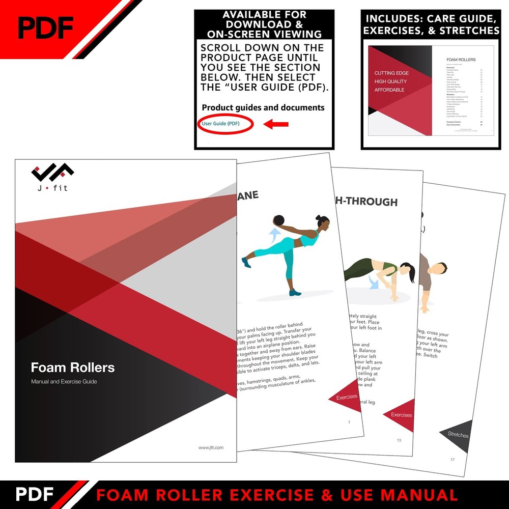 High Density Foam Roller, Black (New), 36-Inch