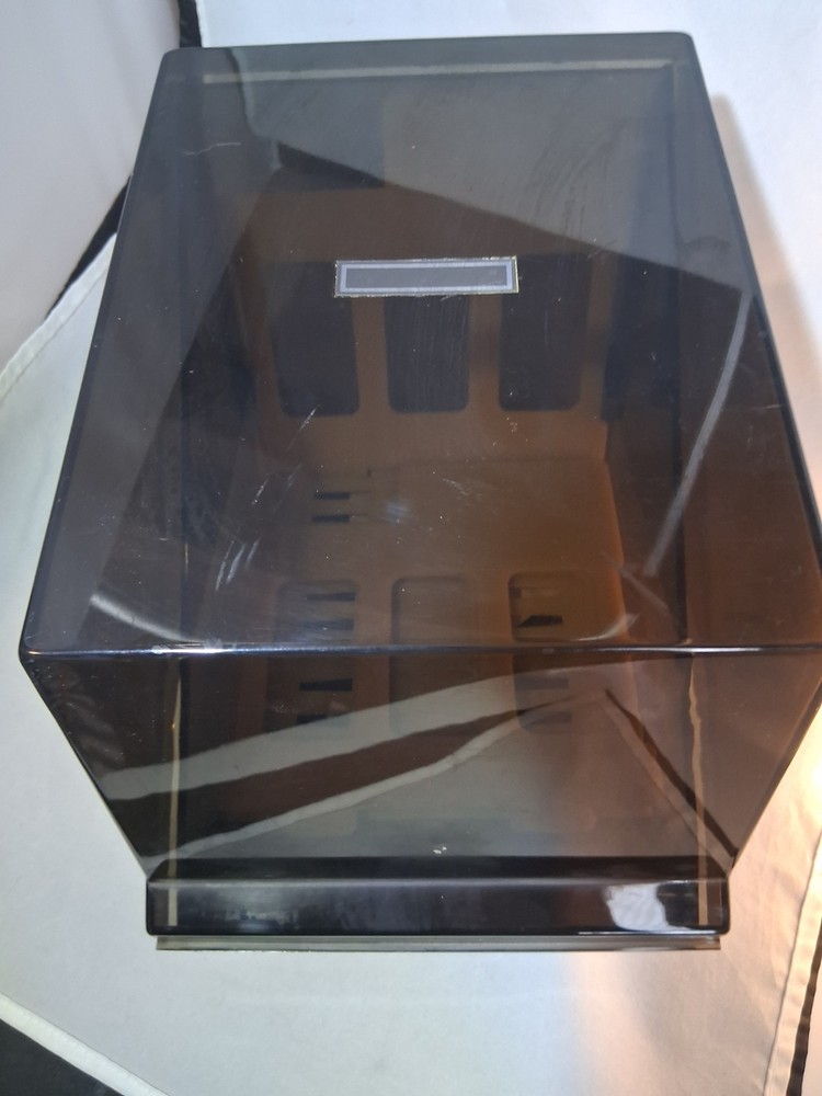 Vintage 5.25 Computer Floppy Disk Smoke Plastic Storage Organizer