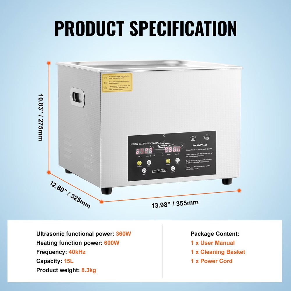 Digital Ultrasonic Cleaning Machine with Heater and Timer