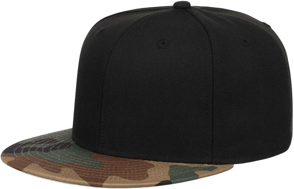 Lids Blank Dime Adjustable Snapback Hat One Size, Black/Camo