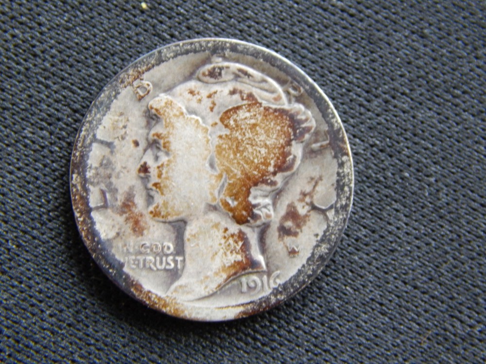 1916- Mercury Dime - Rare with MINT ERRORs Composition Error Still Awesome