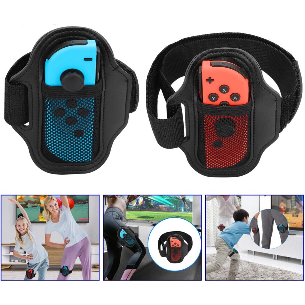 2x Leg Strap For Switch OLED Joy-Con Adjustable Elastic Band Sport Straps Ring