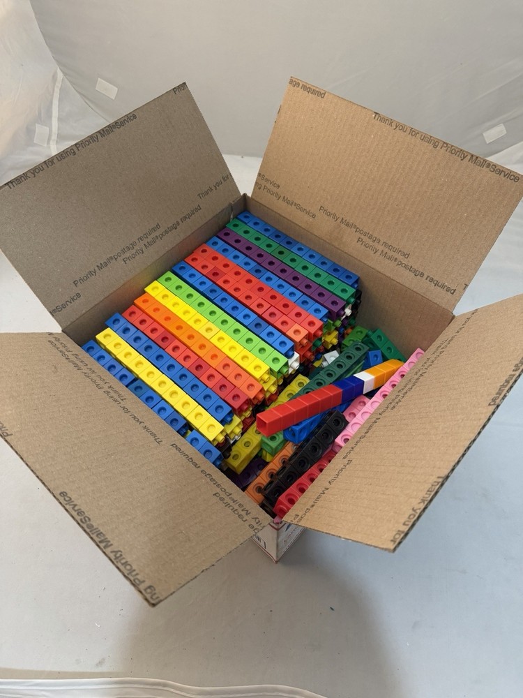 912 Manipulative Linking Style Blocks Learn Math Count Numbers STEM PLTW