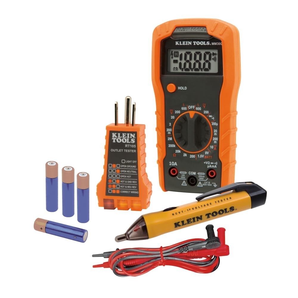 Essential Electrical Test Kit with Multimeter and Voltage Detector - Klein Tools