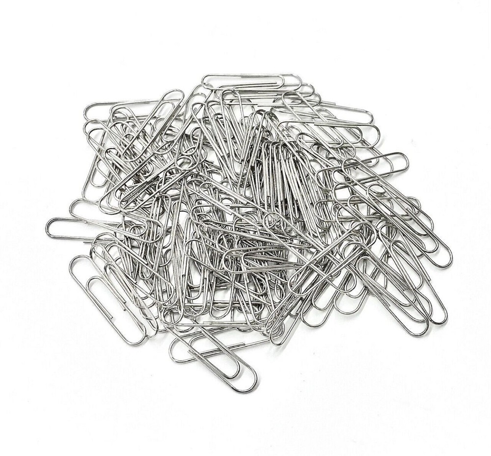 Paper Clips, Wire,, Silver, 20 x 100pcs