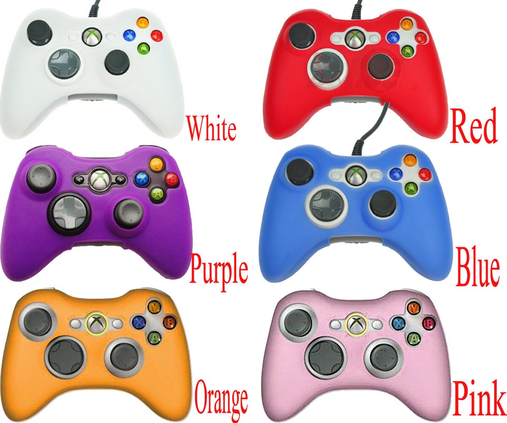 Silicone Case Skin Grip Gel Rubber Cover Protector For Xbox 360 Controller US