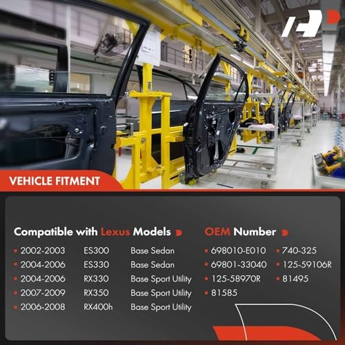 Power Window Regulator Without Motor Compatible with Front Passenger (RH)