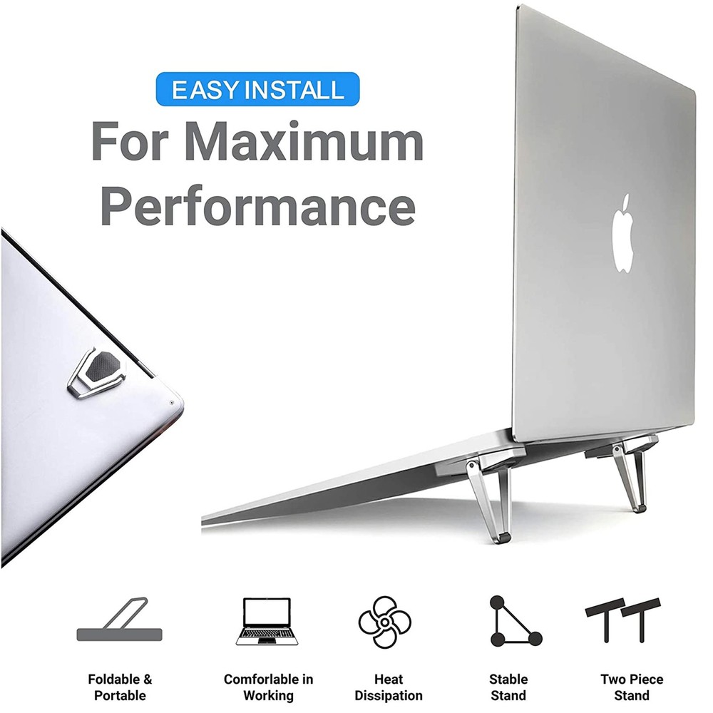 Aluminum Foldable Shield Desktop Stand Mount Holder Bracket for Laptop MacBook