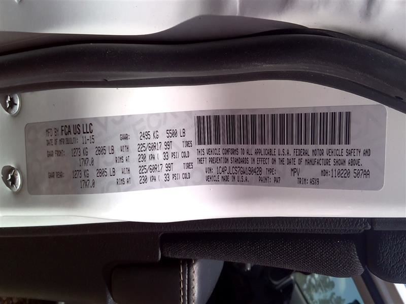 CHEROKEE 2016 Glove Box 103980424