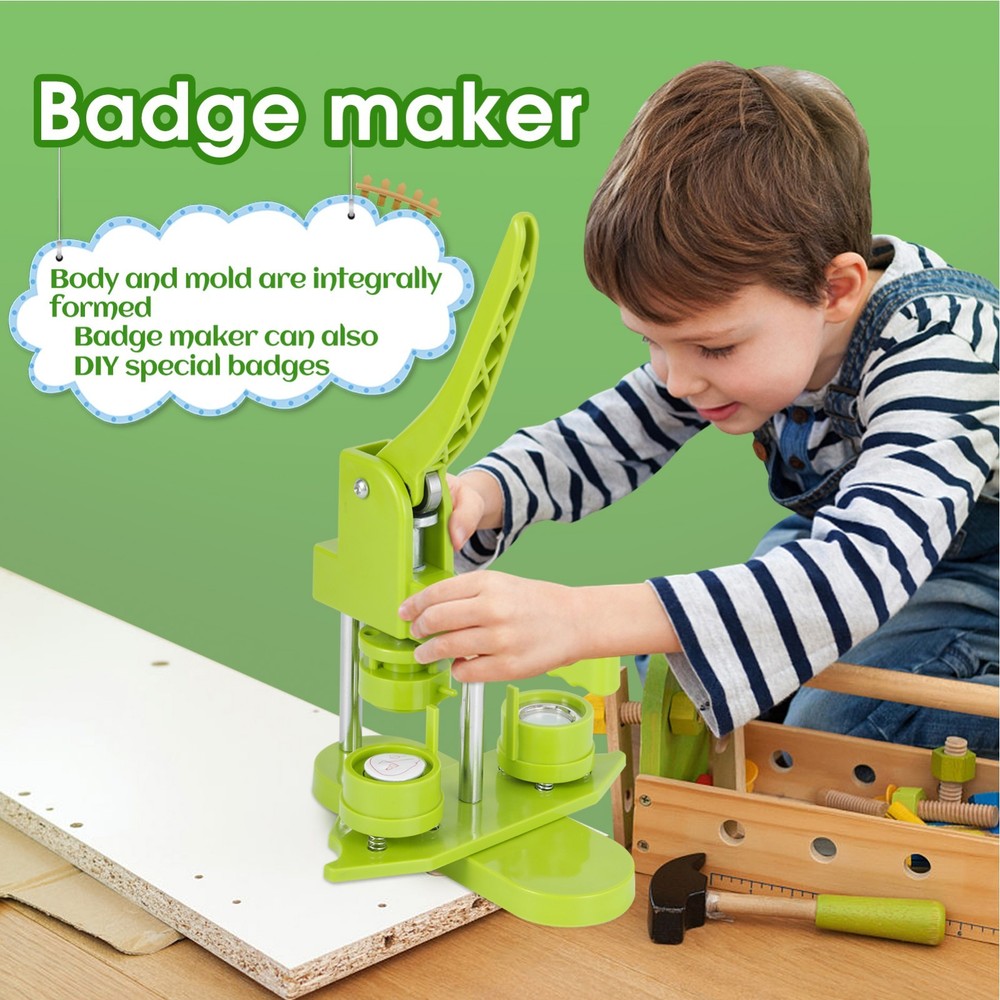 Installation-Free 25mm Button Maker Machine DIY Badge Press Kit 100 Pcs
