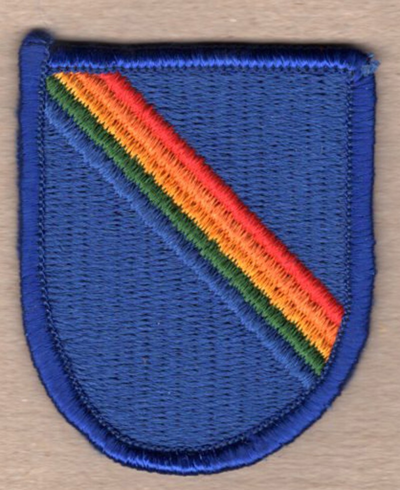 Army Beret Flash Patch:  7th Special Operations Command - merrowed edge