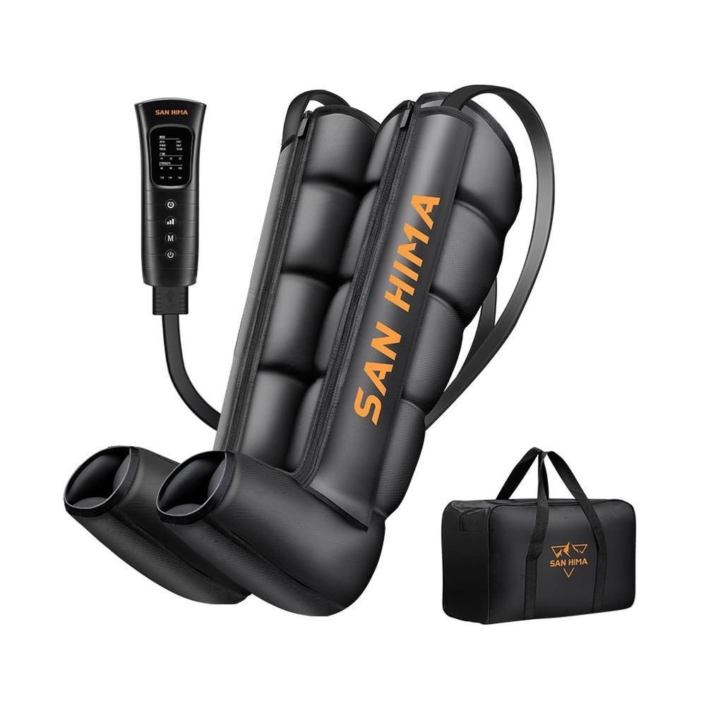 SAN HIMA Air Compression Leg Massager - Sequential Full Leg Compression Boots...