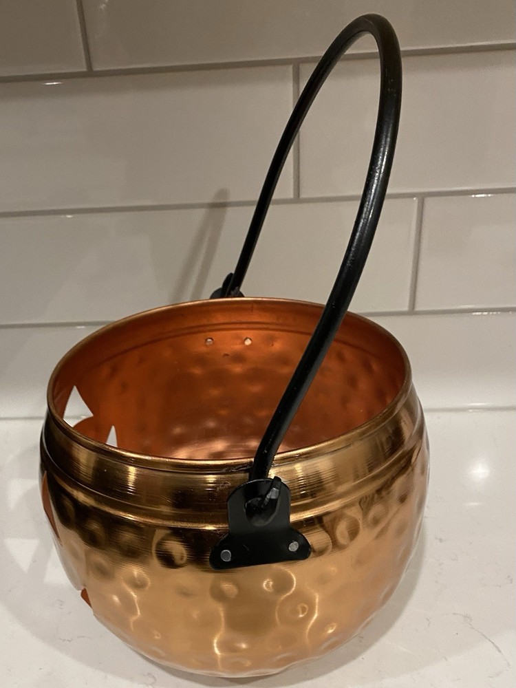 Hammered Copper Pumpkin Basket￼