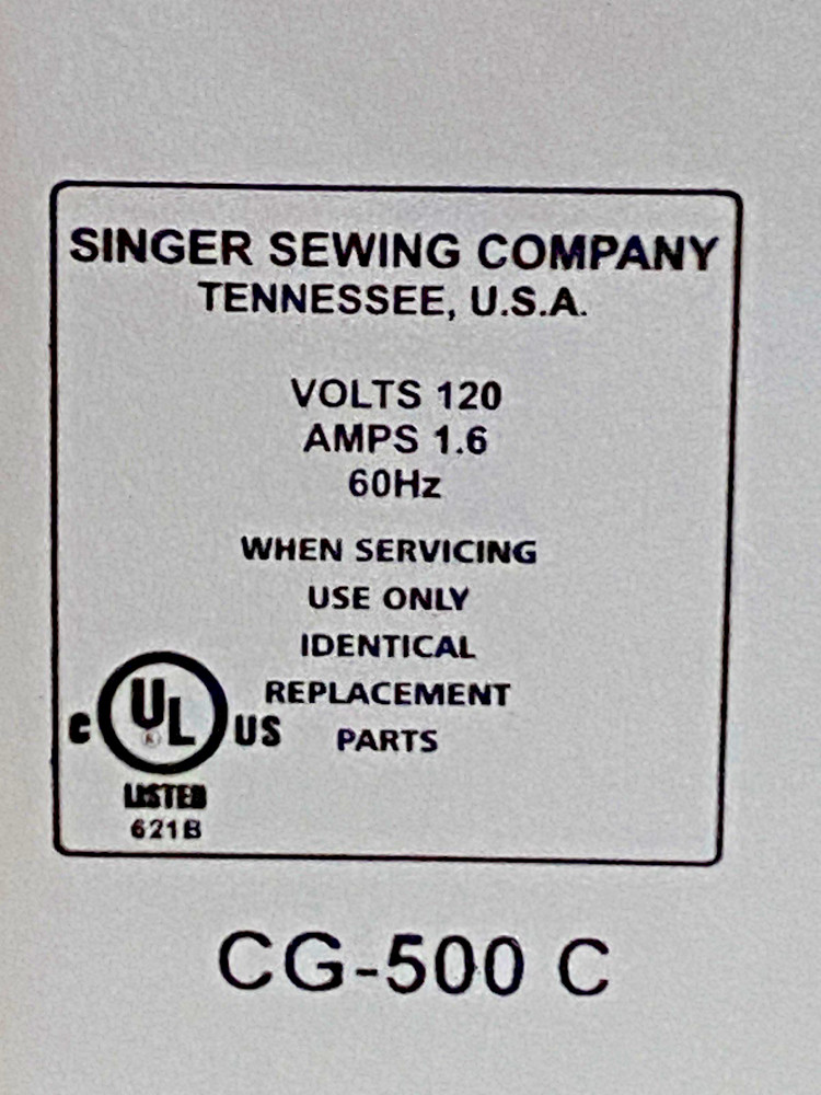 Singer CG500 C Sewing Machine 12 Stitching Grey & Silver Duratec Frame