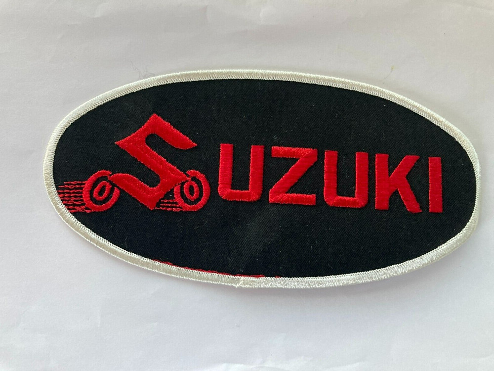 suzuki motorcycle emblem embroidered sew-on patch