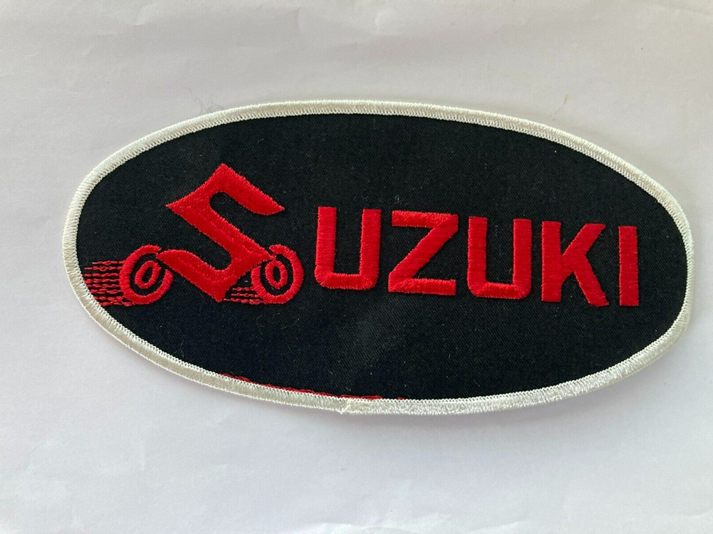 suzuki motorcycle emblem embroidered sew-on patch