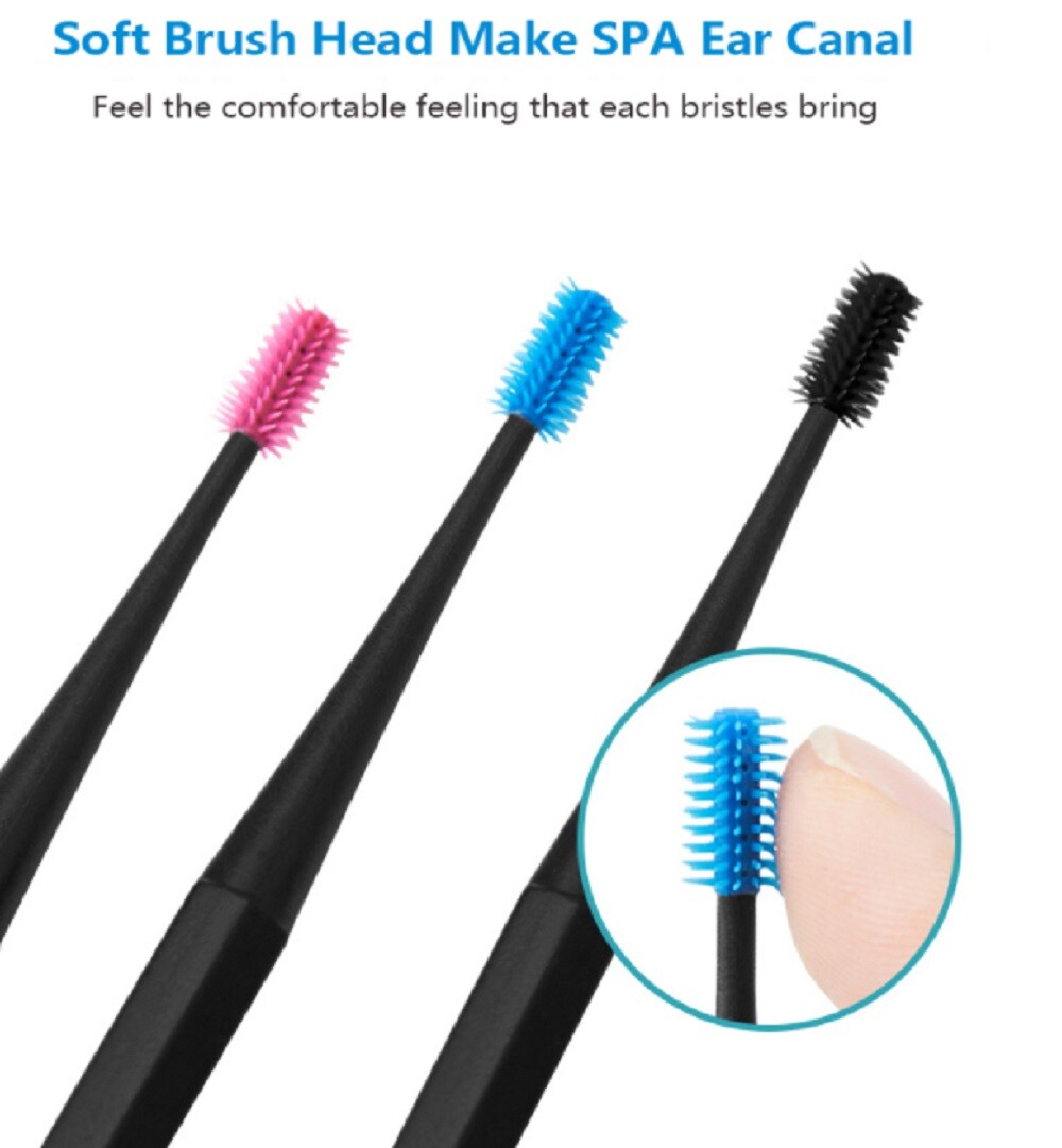 3 Pcs Ear Wax Remover Cleaner Soft Spiral Ear Pick Safe Silicone Double Head US