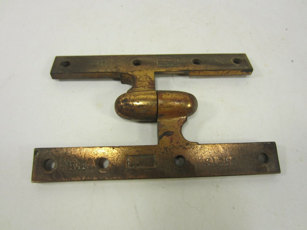 Antique Russwin Brass Olive Knuckle Hinge