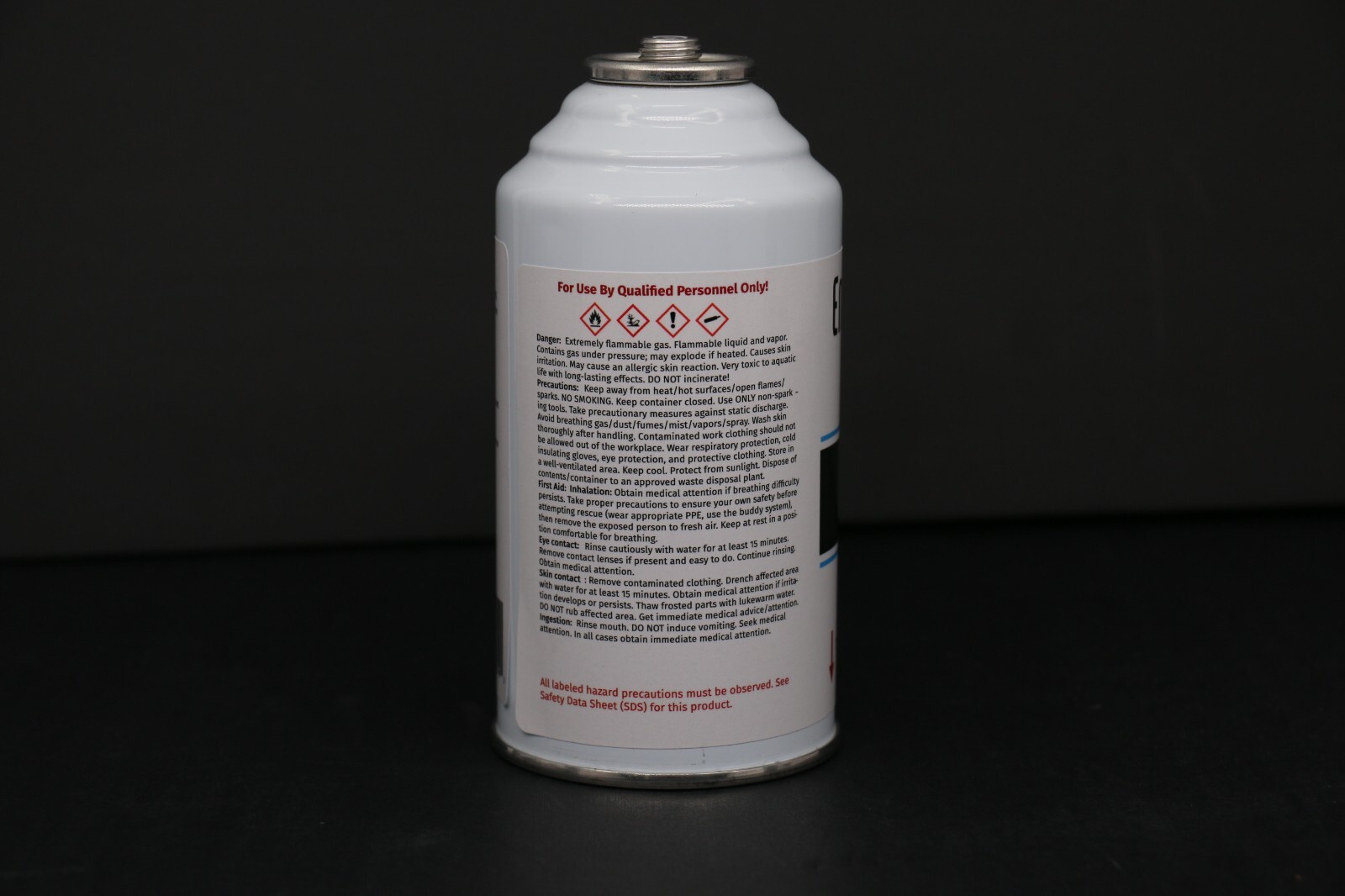 Enviro-Safe R-600a Refrigerant Inverted Piercing 6 oz/ 1 Can and Brass Gauge