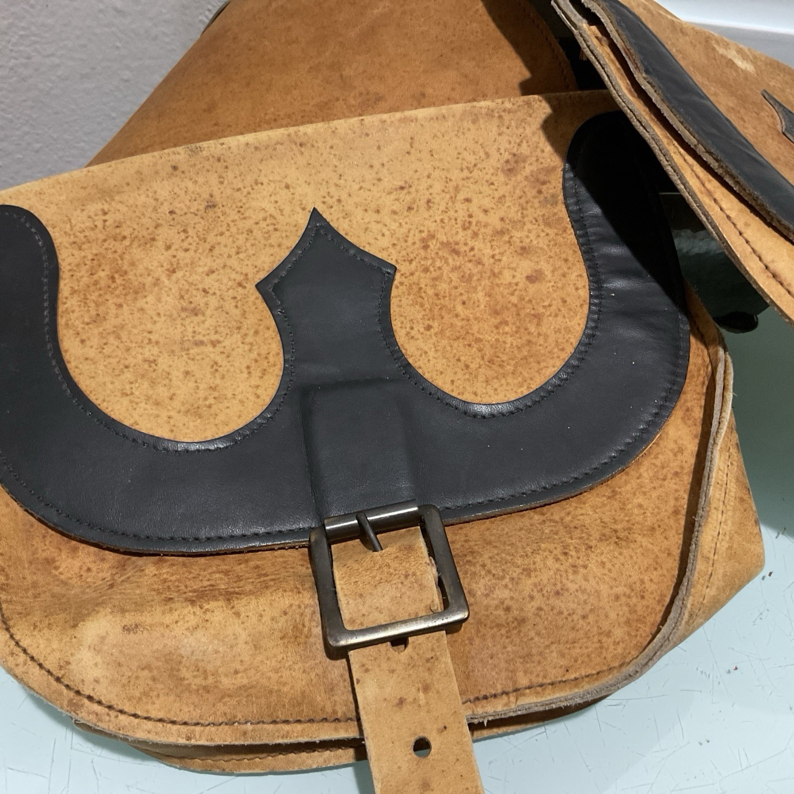 Antique Leather Saddlebag