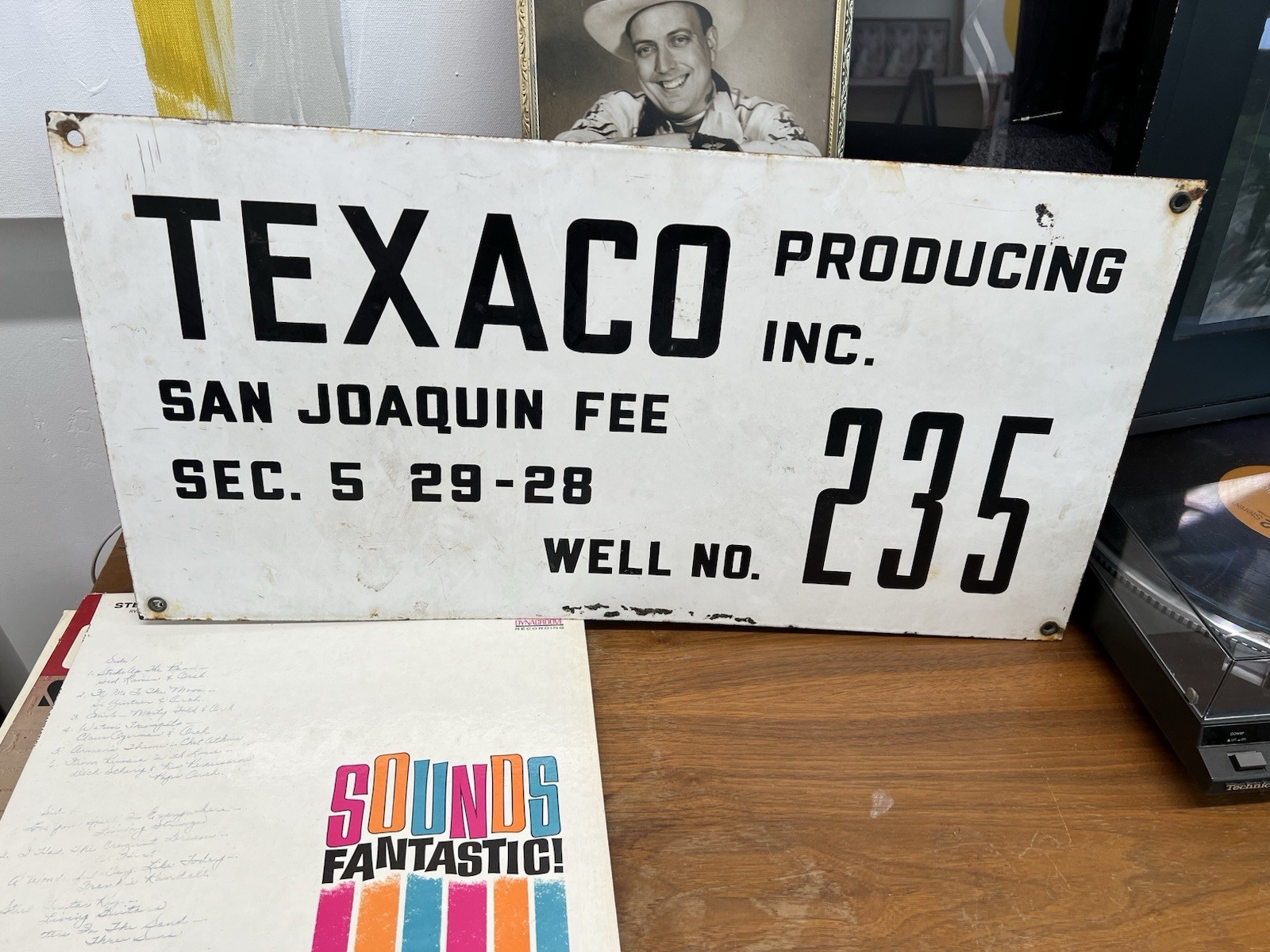 Texaco Oil Porcelain Enamel Metal Sign