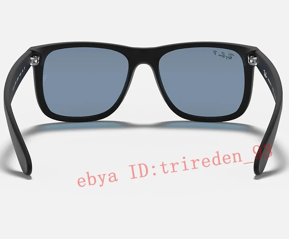 Ray-Ban RB4165 Justin 622/2V Polarized Sunglasses Matte Black/Grey 54mm 100% UV