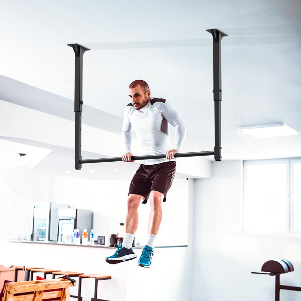 48" Ceiling Mounted Pull up Bar, Heavy Duty Multi-Grip Chin up Bar,Mounted Pull