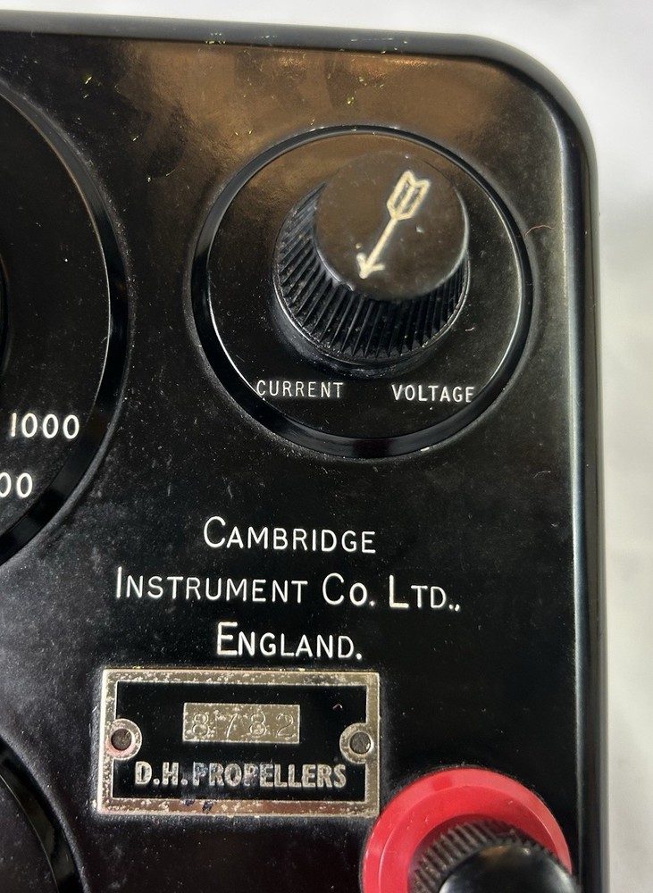 Vintage Cambridge Unipivot Galvanometer D.C. Range Meter, Aeronautical Testing