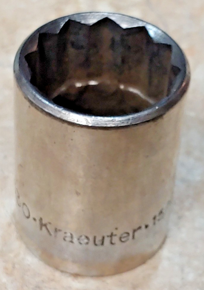 Kraeuter 15/16" Regular socket #33330, 1/2 drive 12-point Made in USA