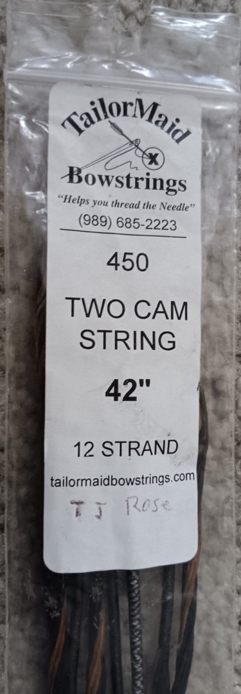 New Tailormaid Bowstring Two Cam String 42" Length 12 Strand!