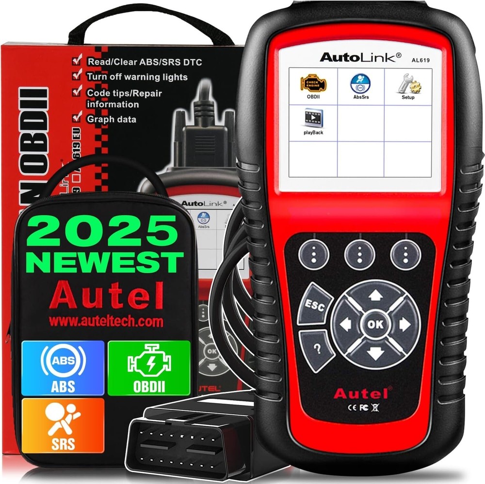 Autel AutoLink AL619 OBD2 Diagnostic Scanner Engine Fault Codes Reader ABS SRS