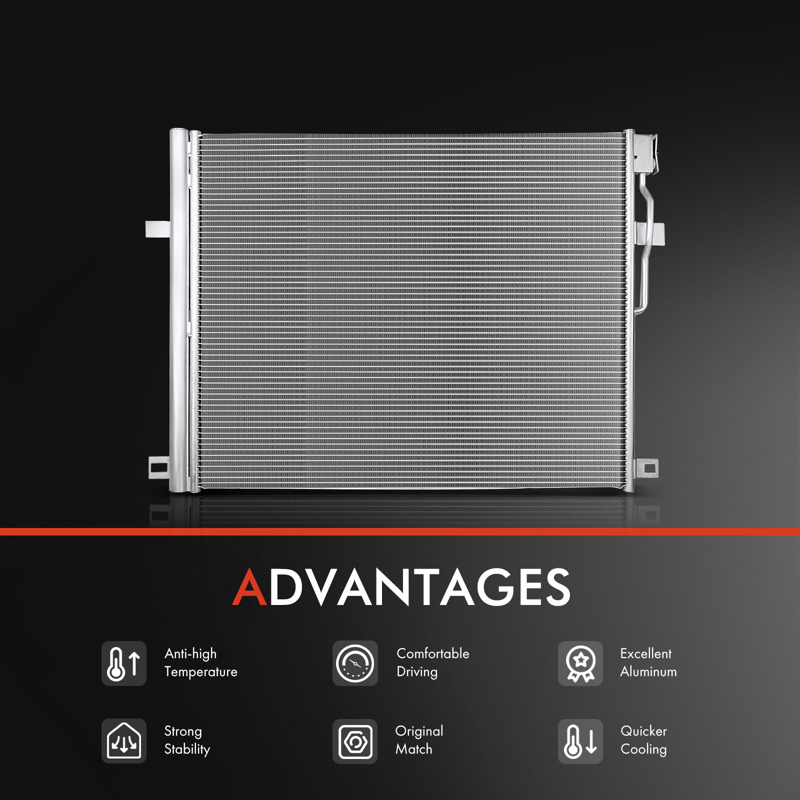 A/C Condenser for Chevrolet Traverse 2018-2021 Buick Enclave 2018-2021 V6 3.6L