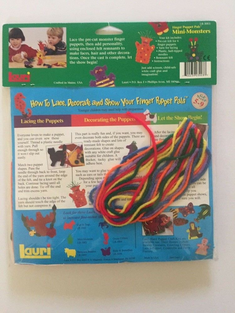 Lauri Mini-Monsters Finger Puppet Pals (NEW) LR-3003