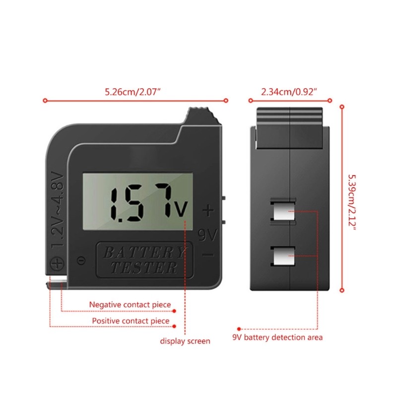 Battery Tester Button Batteries Small Voltage Checker Battery Checker