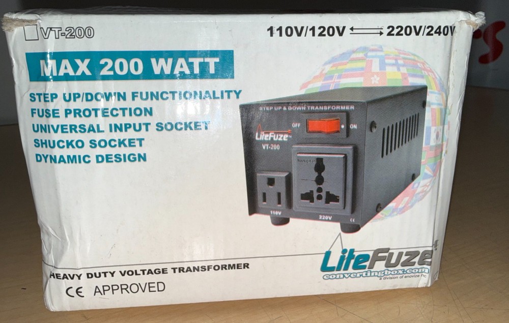 LifeFuze VT-200 200W Step Up/ Step Down Voltage Transformer