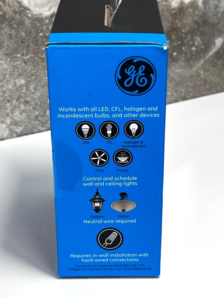 GE In-Wall Smart Switch 13869 On/Off Switch White/Almond Bluetooth