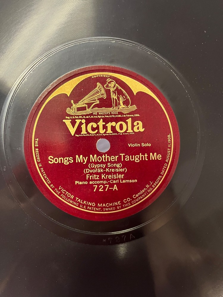Victrola phonograph record with duster