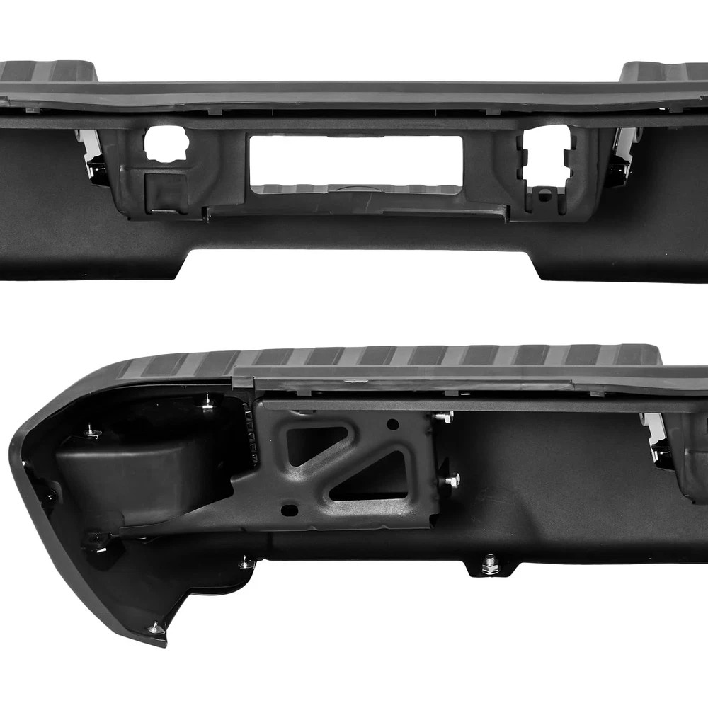 Rear Step Bumper Compatible with 2014 2015 2016 2017 2018 Chevy Silverado/GMC